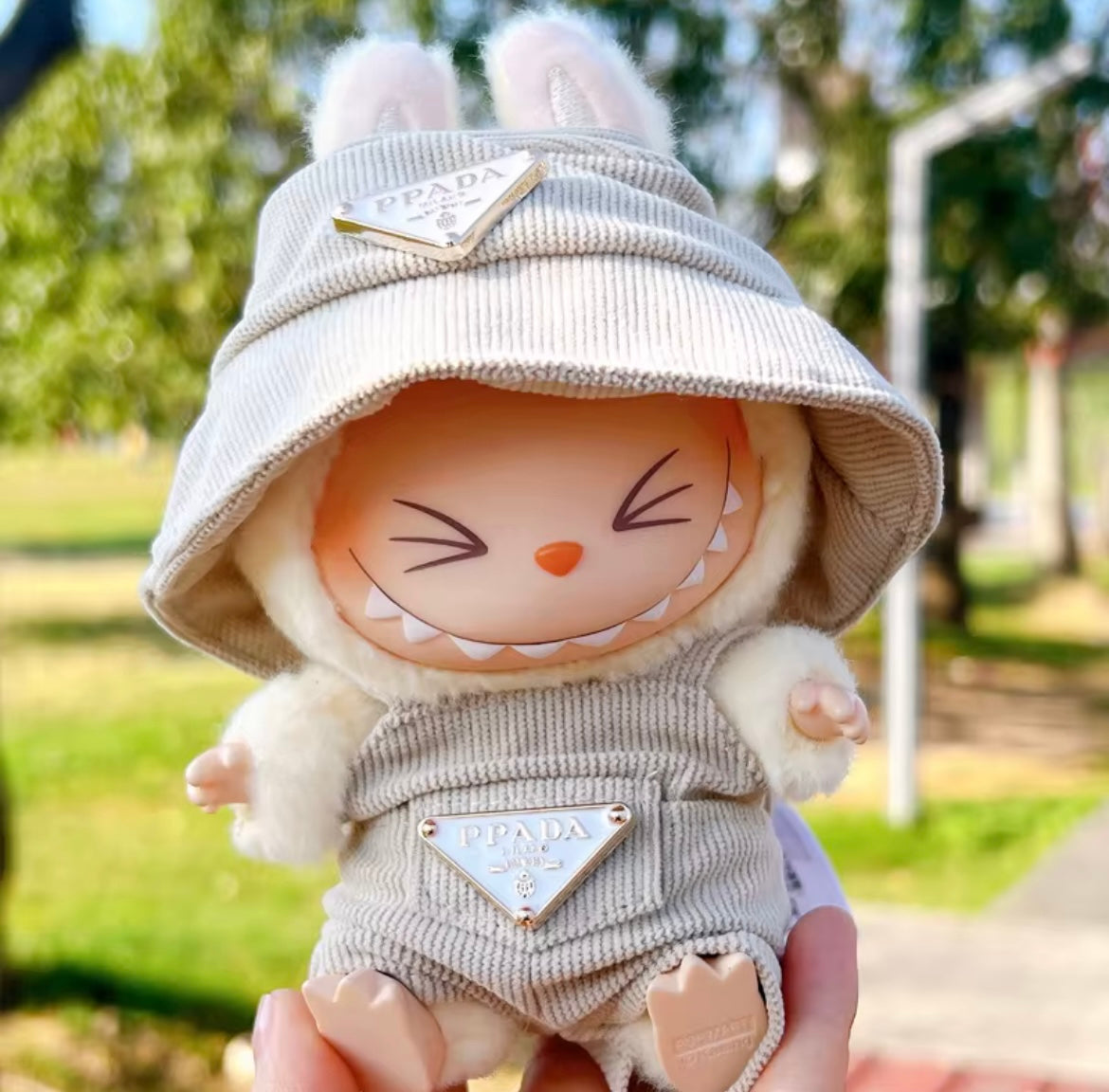 Creme Prada Labubu Set